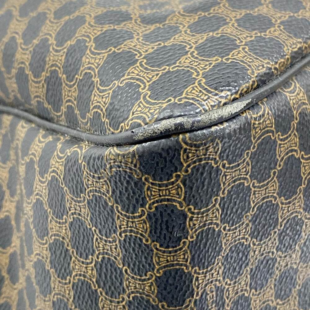 Celine Macadam Boston Bag Black Brown PVC Leather - Picture 6 of 15